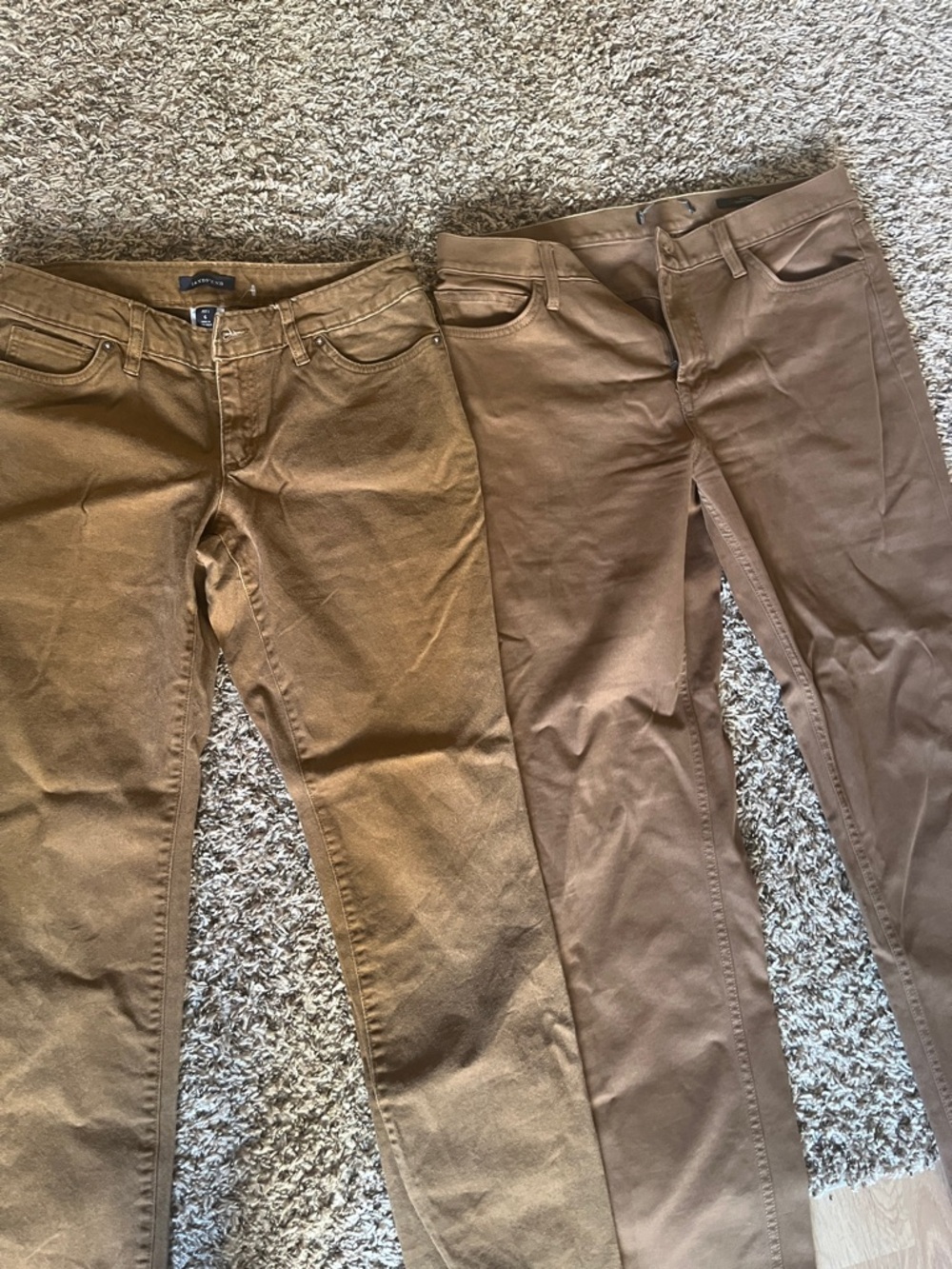 Women's Slim Straight Pants - Brown